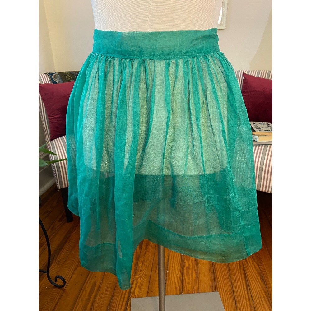 VTG 50's green apron sheer one size mod retro housewife